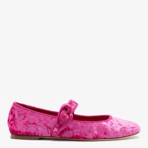 Larroudé Verona Ballet Flat Pink Velvet
