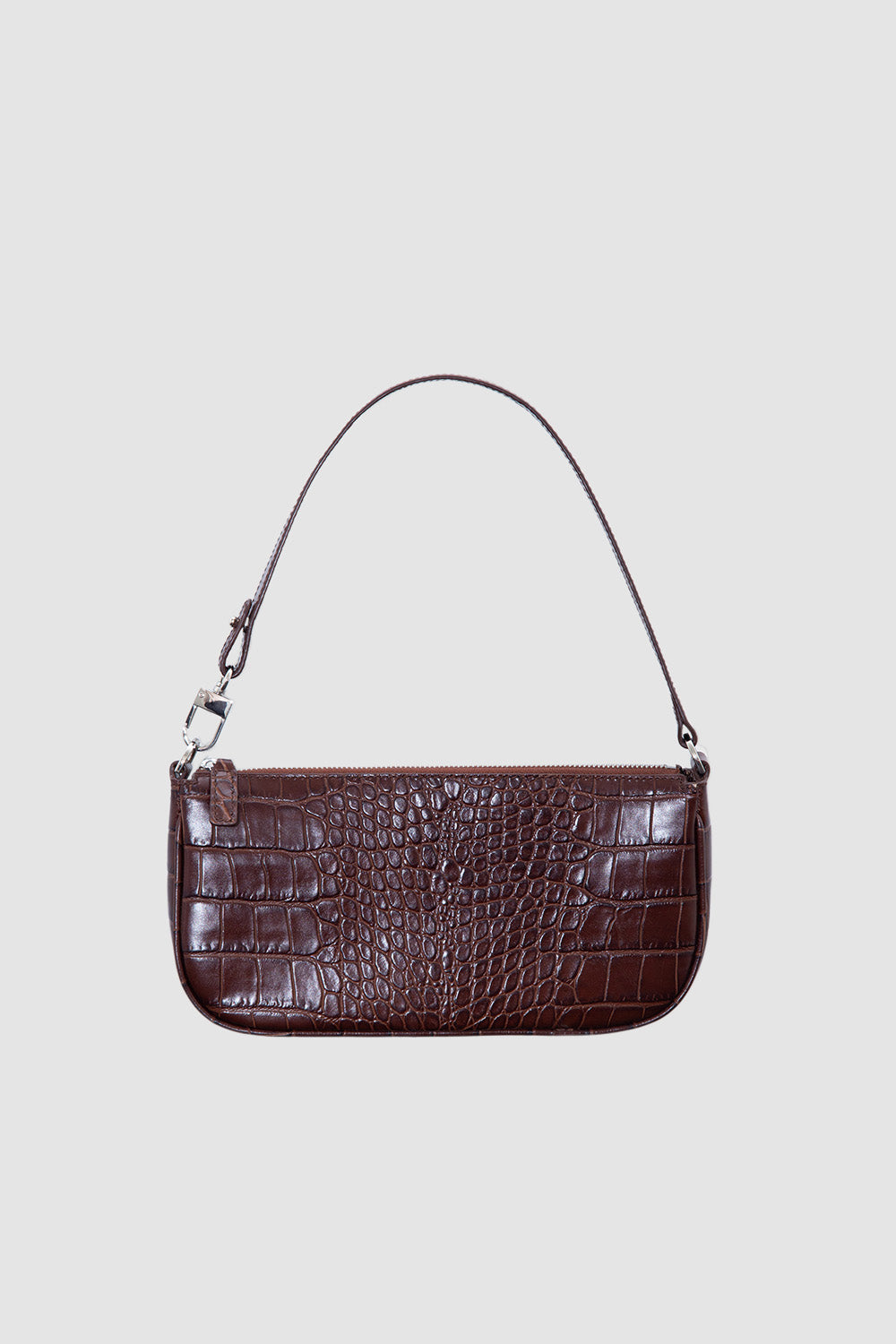 By Far Rachel Croco Embossed Shoulder Bag