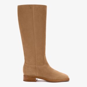Larroudé Anne Boot In Peanut Suede