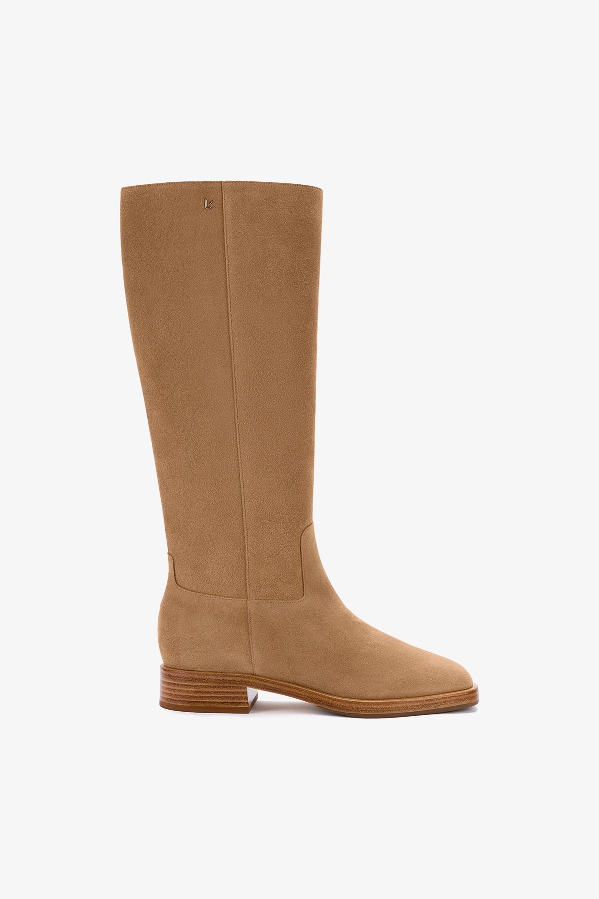 Larroudé Anne Boot In Peanut Suede