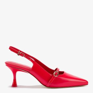 Larroudé Ines Pump In Scarlet Leather