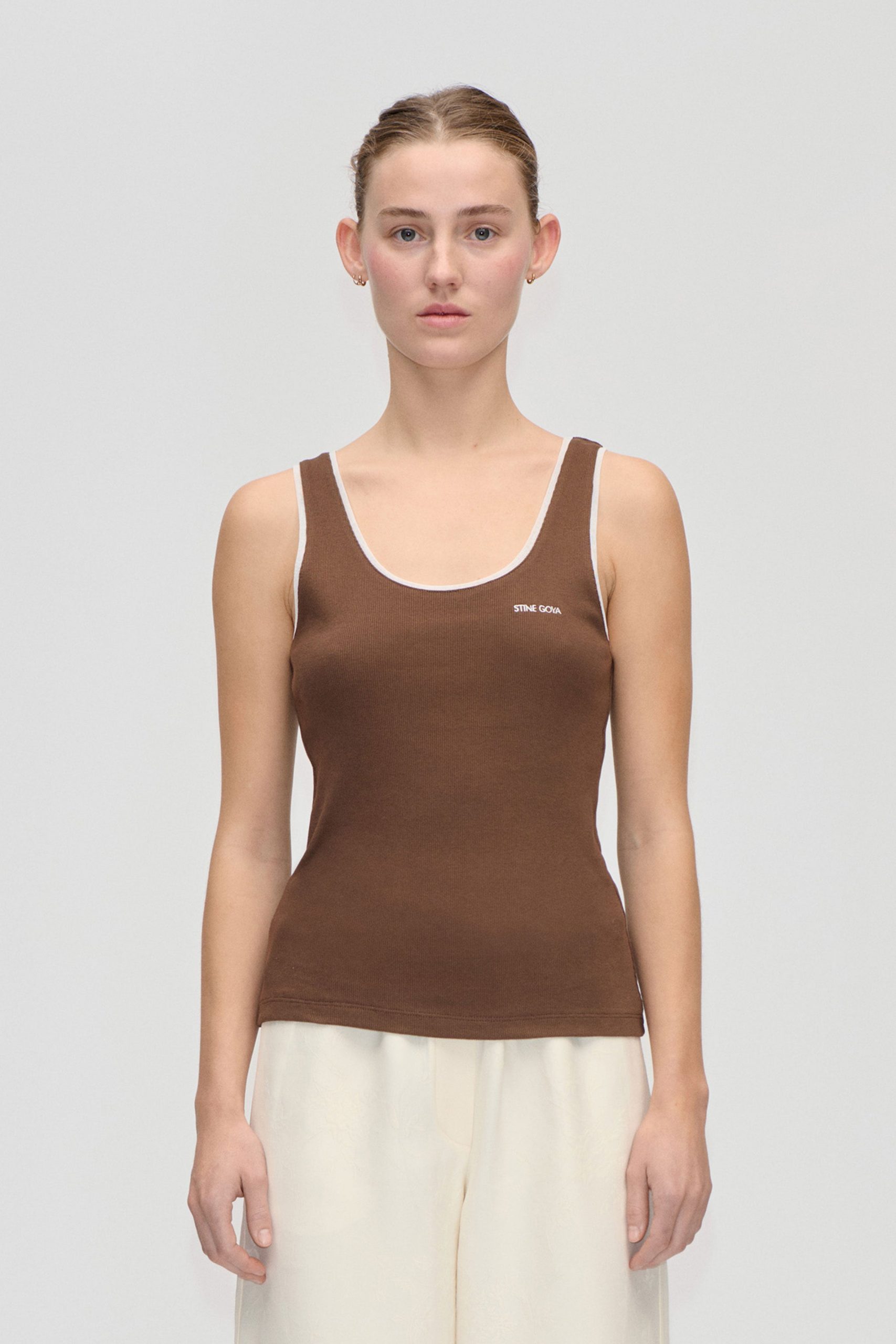 Stine Goya Rib Tank Top - Chicory Coffee
