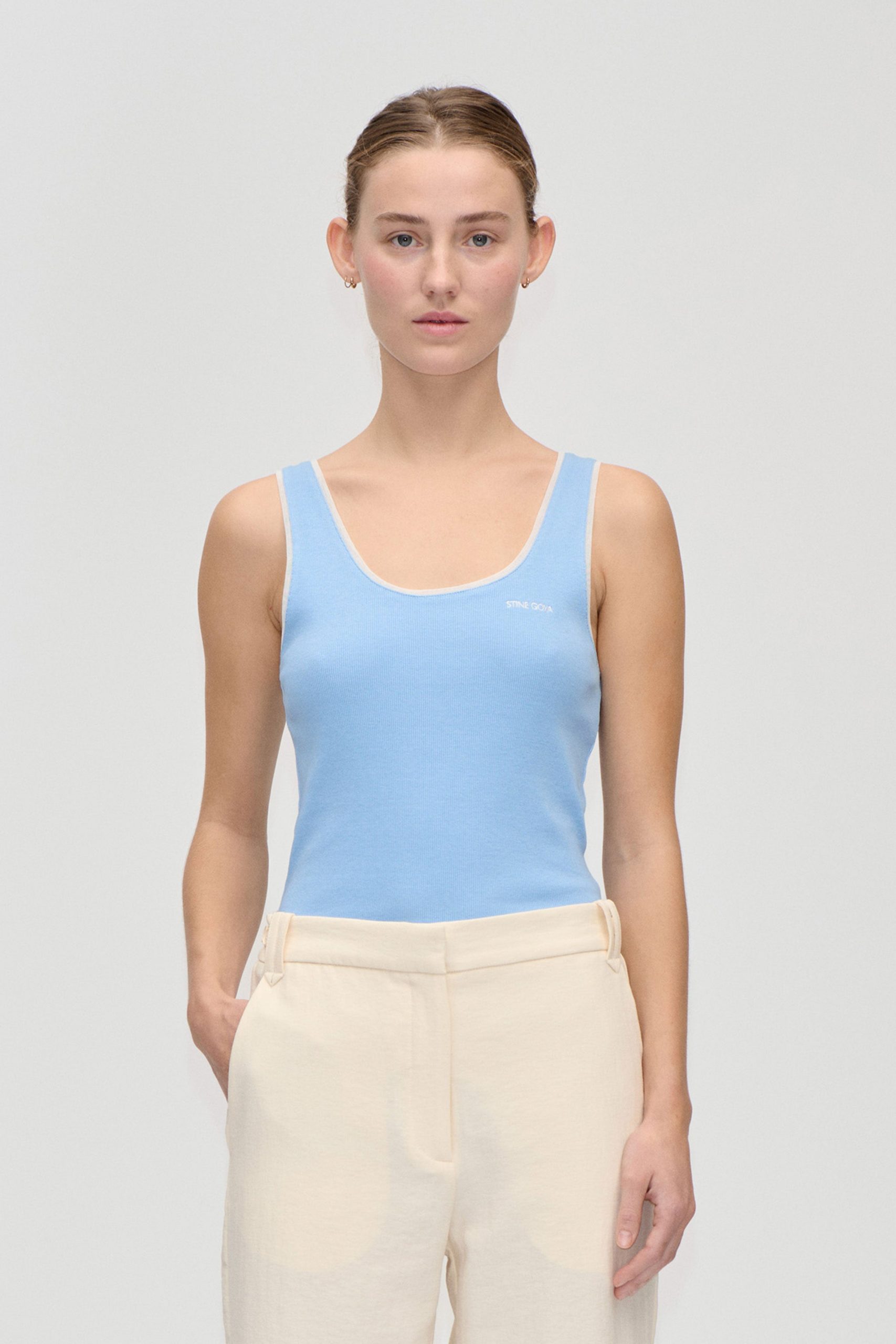 Stine Goya Rib Tank Top - Bel Air Blue