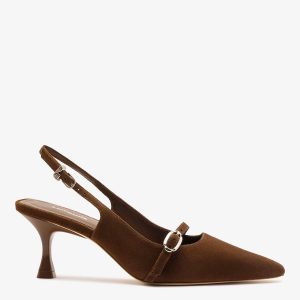 Larroudé Ines Pump Burnt Umber Suede