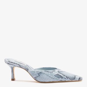Larroudé Carine Mule Maya Python Leather