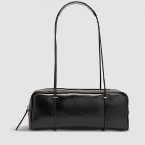 By Far Kimberly Glossy Textured Shoulder Bag
