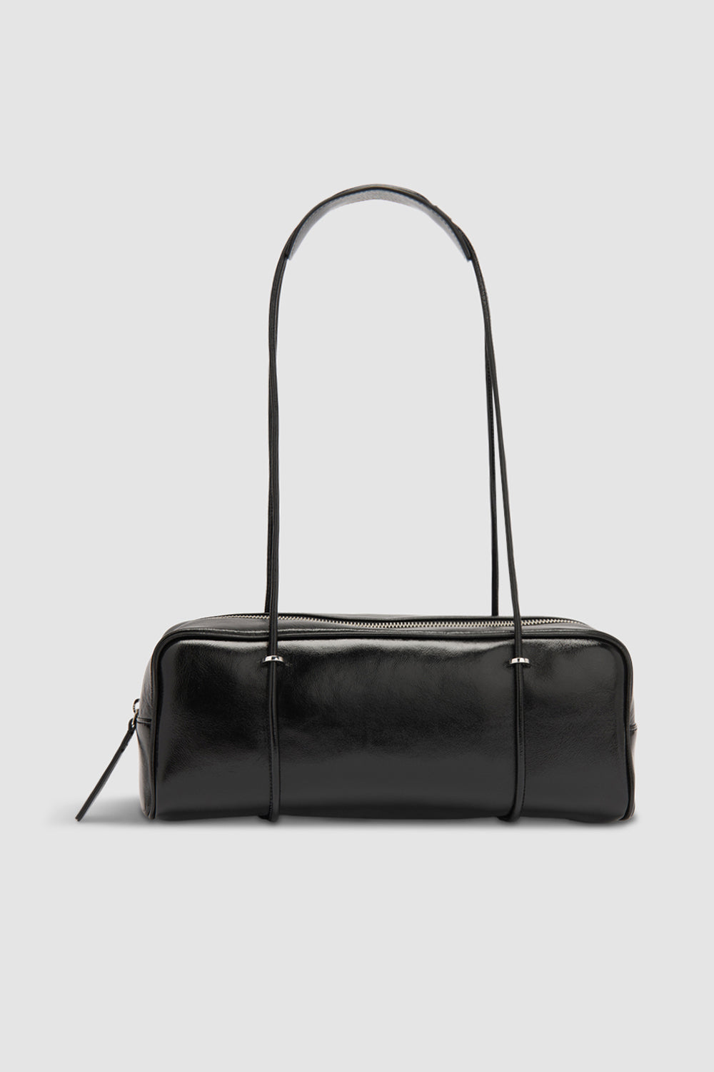 By Far Kimberly Glossy Textured Shoulder Bag