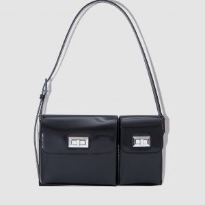 By Far Billy Semi Patent Shoulder Bag