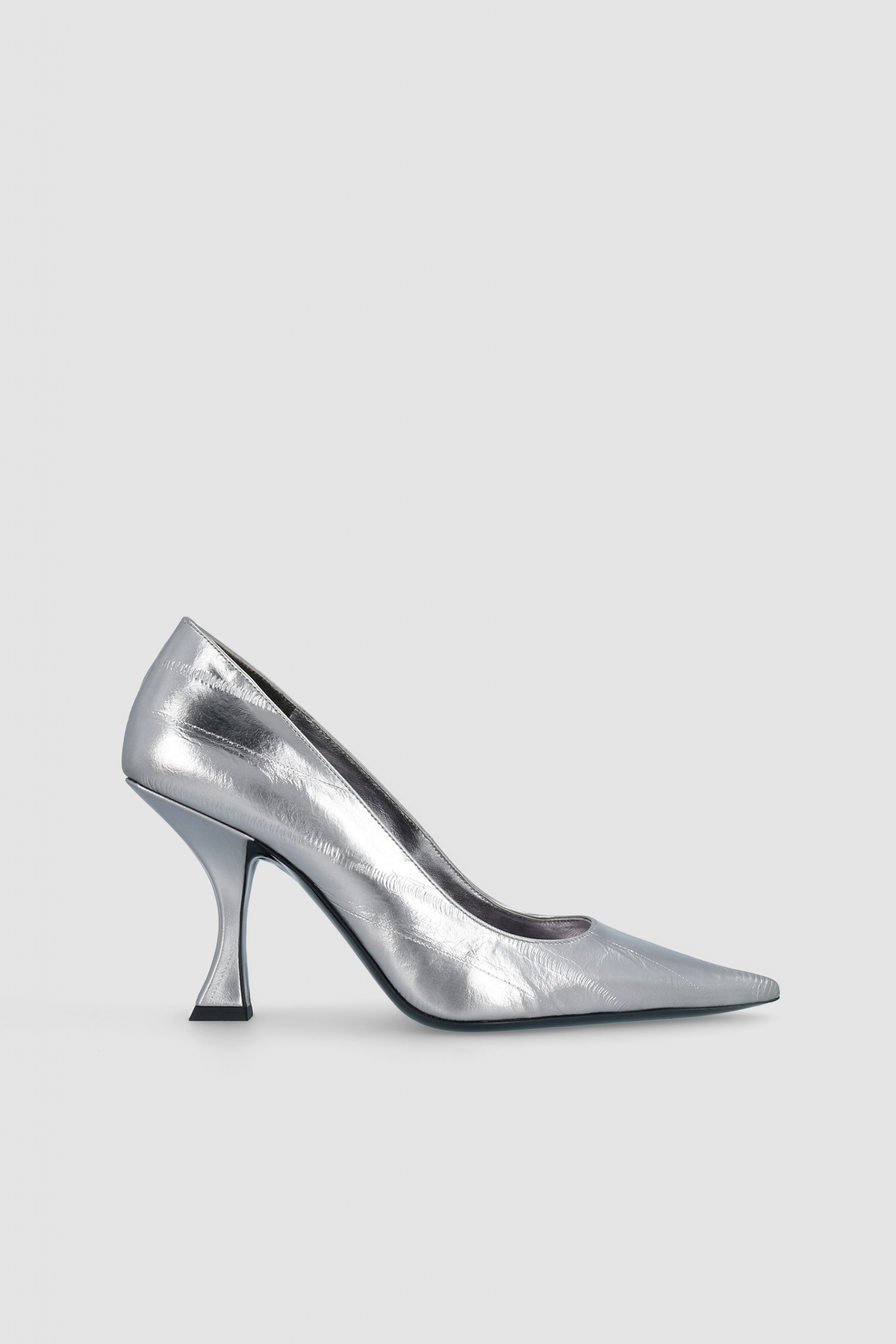 By Far Viva Eel Embossed Metallic Pump