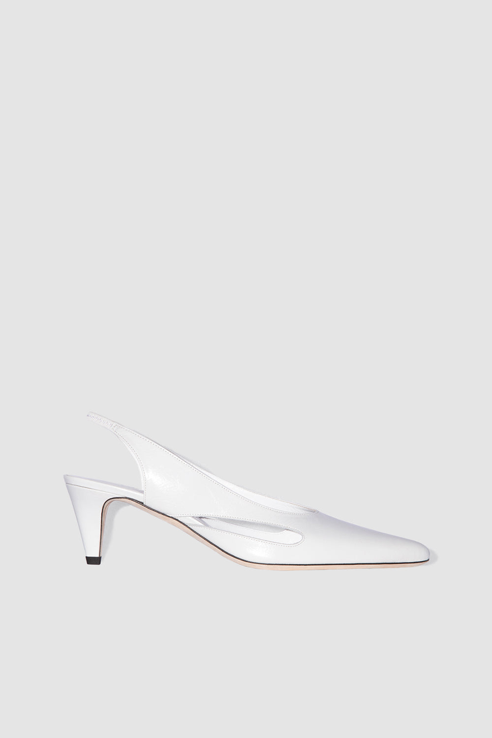 By Far Runa Creased Leather Slingback Pump