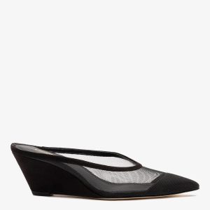 Larroudé Loulou Mesh Mule Black