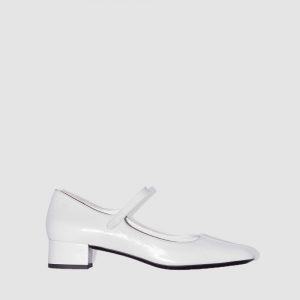 By Far Ginny Creased Leather Mary Jane Pump