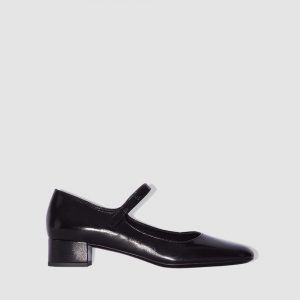 By Far Ginny Glossed Leather Mary Jane Pump