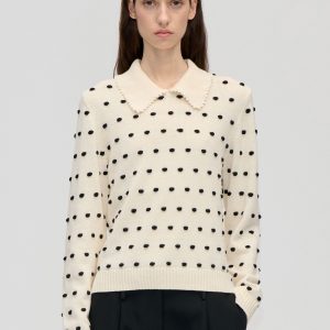 Stine Goya Bobble Polo Collar Sweater - Sunlight Bobbles