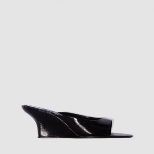 By Far Caroo Glossed Leather Mule