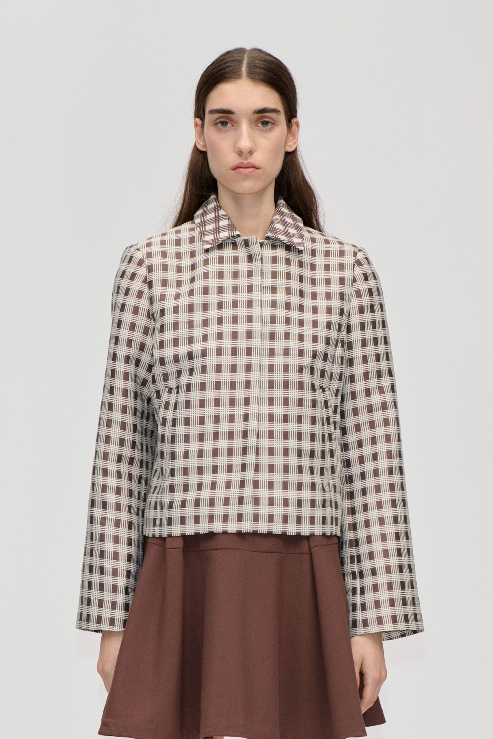 Stine Goya Boxy Jacket - Checks