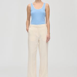 Stine Goya Elastic Detail Tailoring Pants - Eggnog