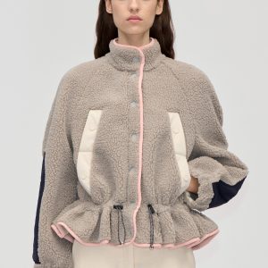 Stine Goya Dropped Shoulder Gathered Jacket - Flint Gray