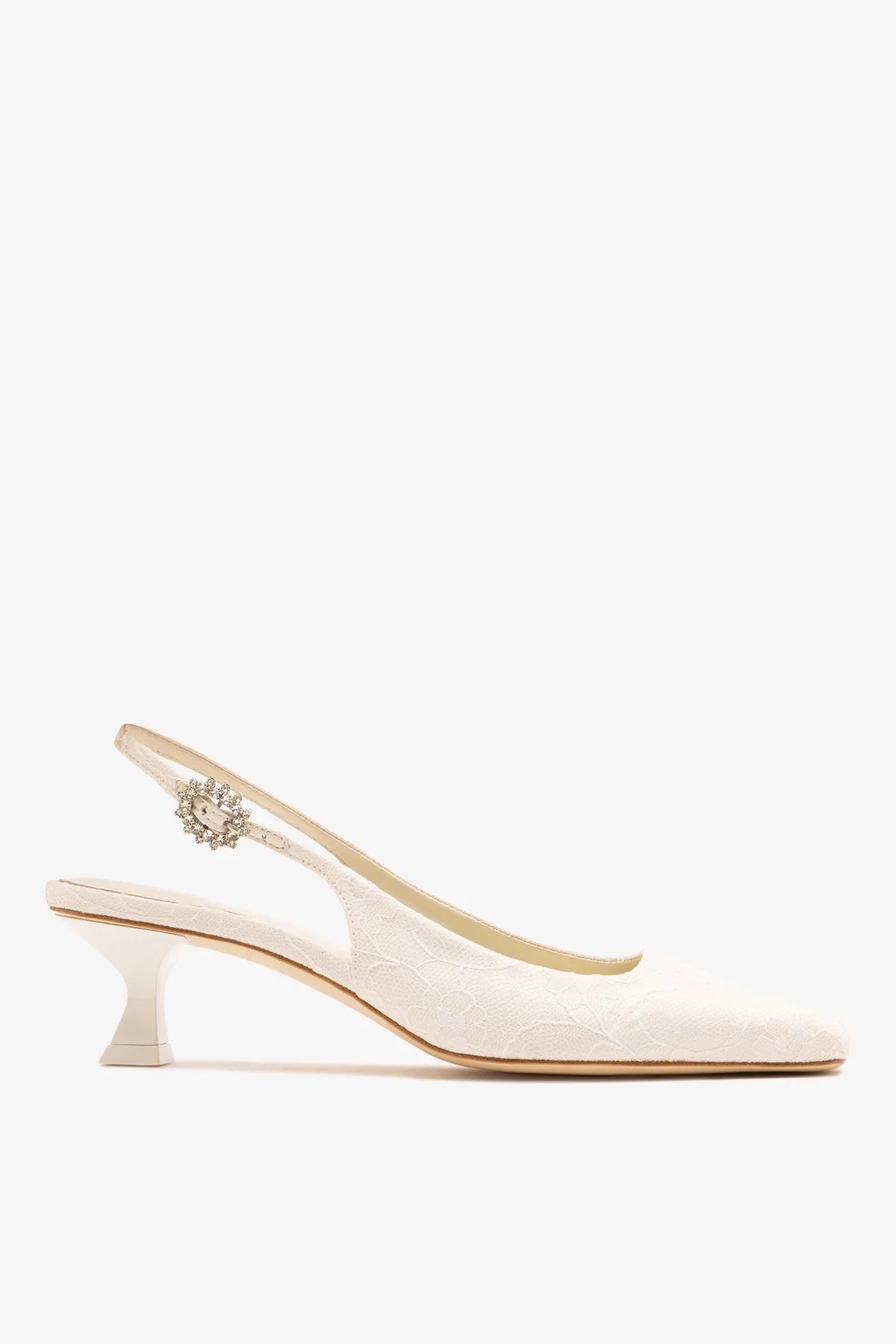 Larroudé x Markarian: Amal Pump White Lace