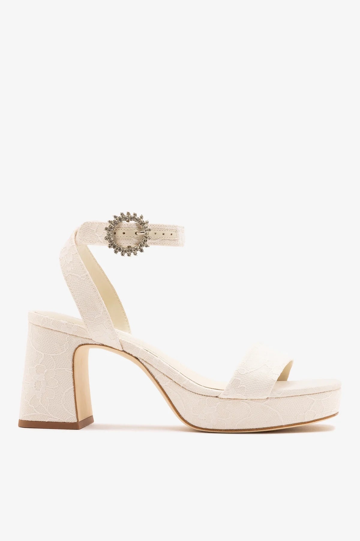 Larroudé x Markarian: Dolly Low Sandal White Lace