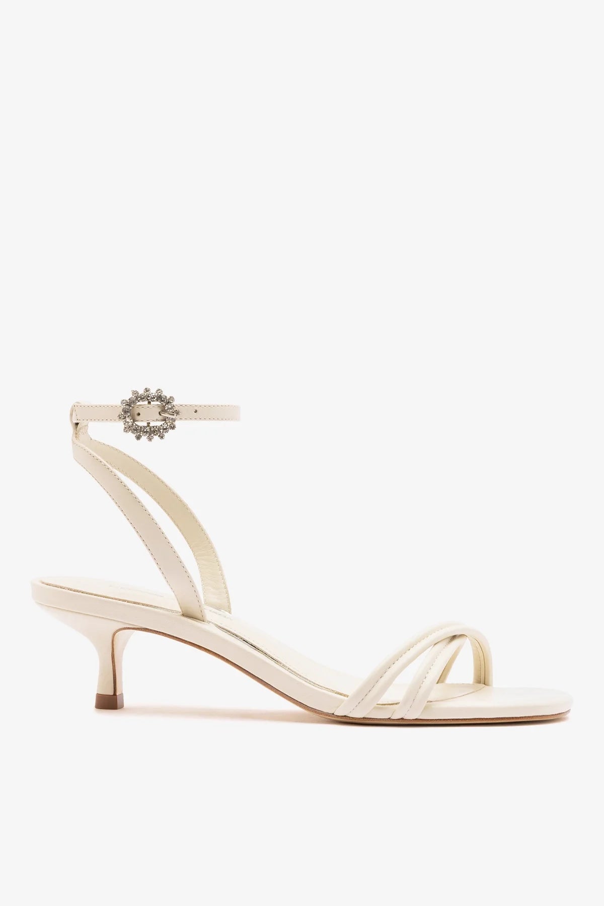 Larroudé x Markarian: Mini Annie Sandal Ivory Leather
