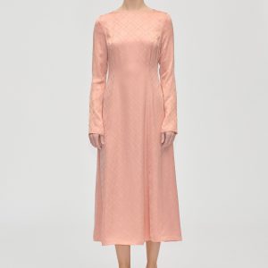 Stine Goya Open Back Midi Dress - Sakura Check