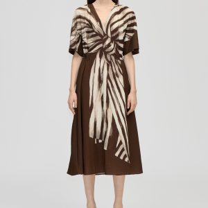 Stine Goya Elastic Detail Midi Dress - Bow