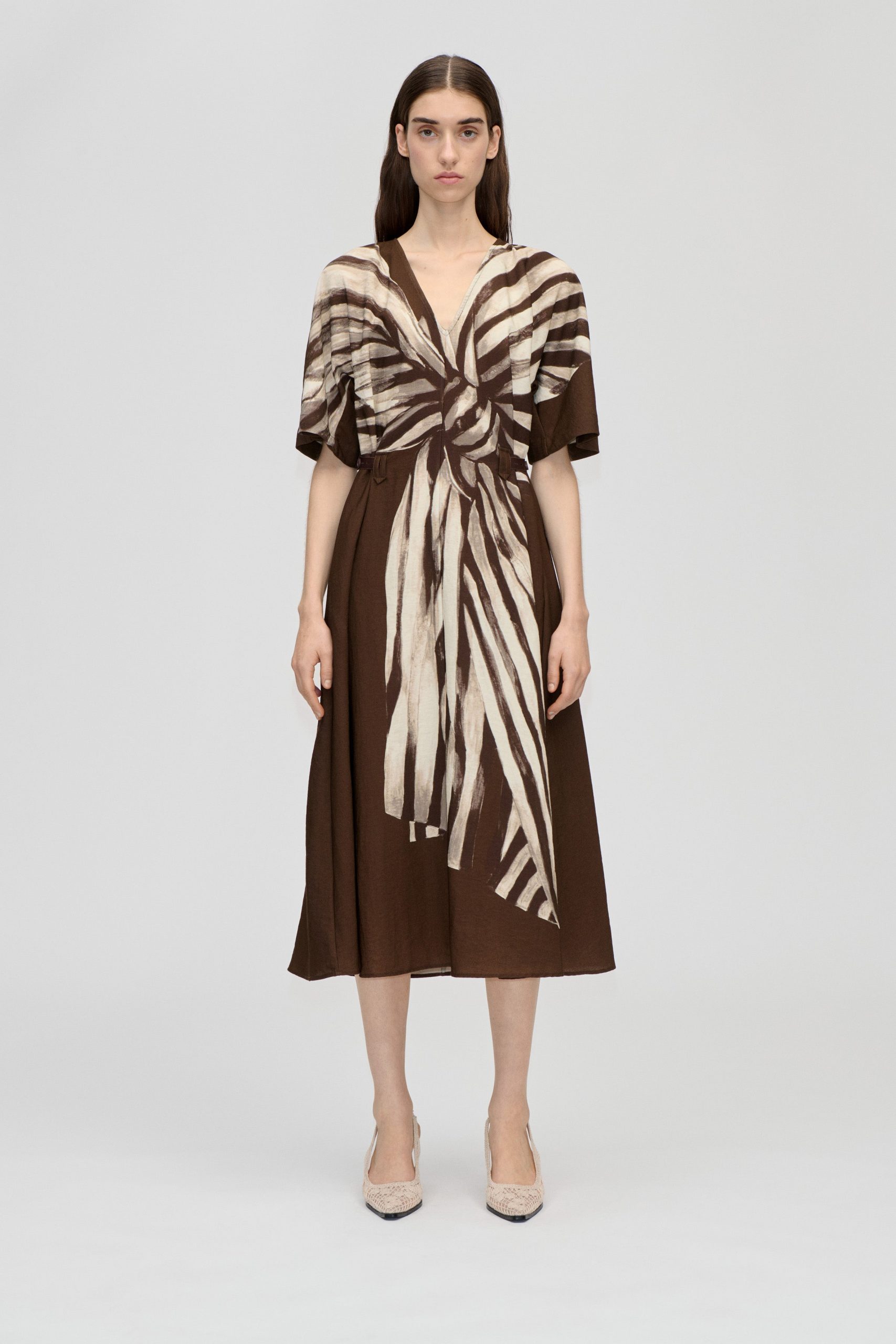 Stine Goya Elastic Detail Midi Dress - Bow
