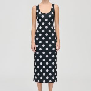 Stine Goya Elastic Deep Neckline Tank Dress - Dots in Motion