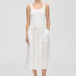 Stine Goya Casual Tank Midi Dress - Off White