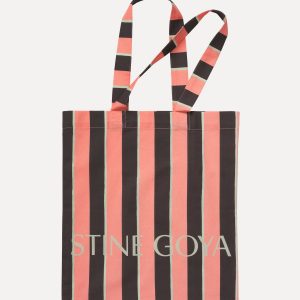 Stine Goya Cotton Tote - Rosewood Mint Stripes