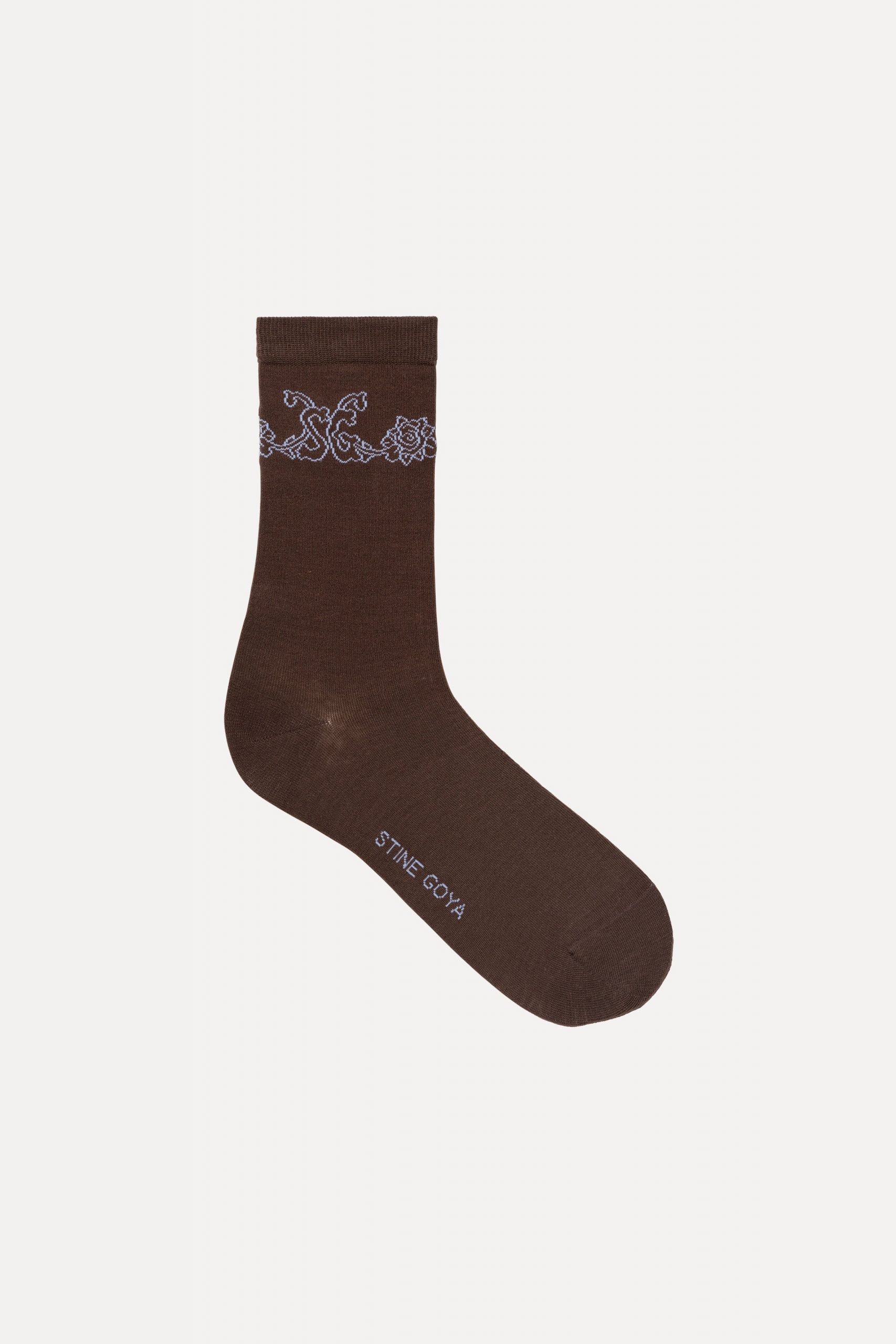Stine Goya Short Socks - Rose intarsia