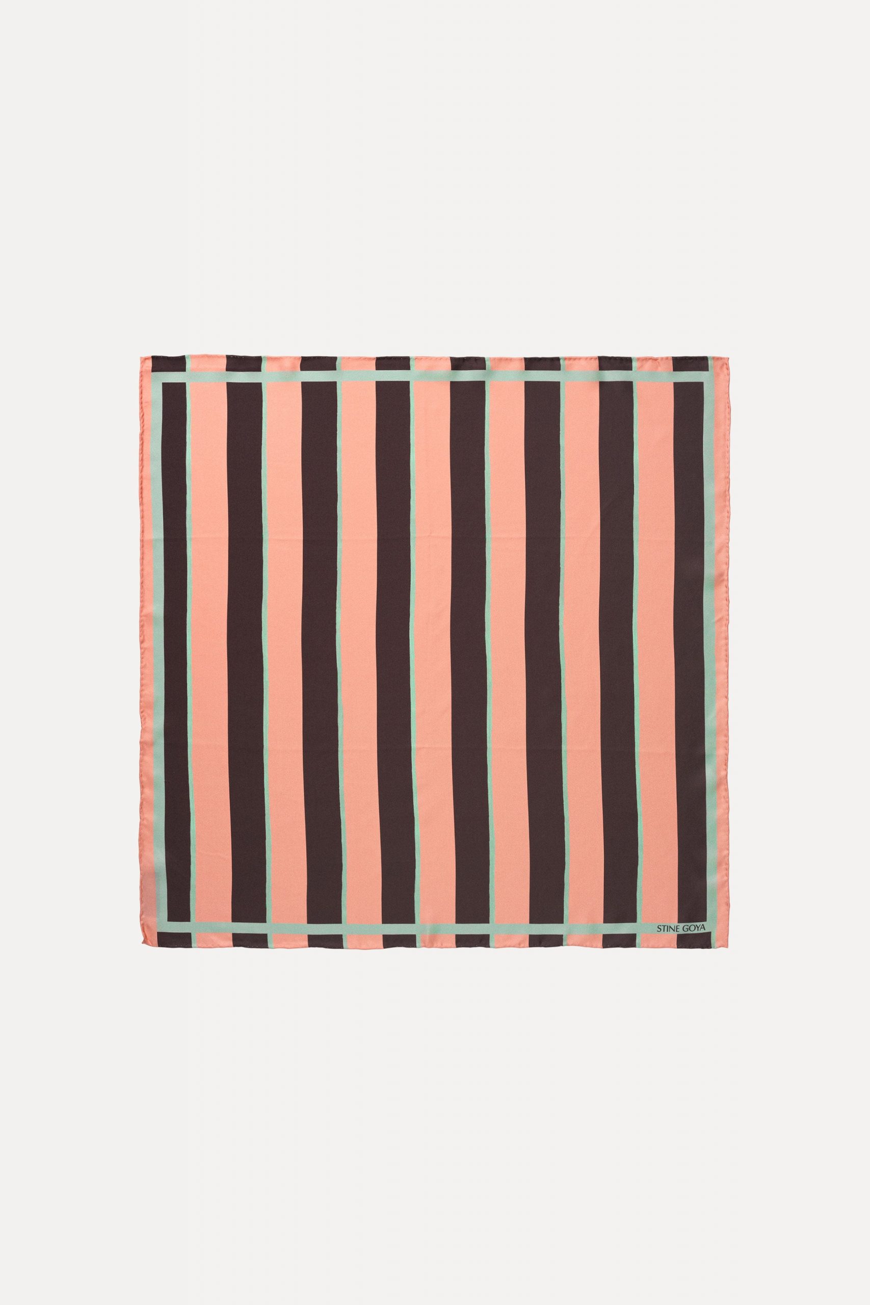 Stine Goya Small Scarf - Rosewood Mint Stripes