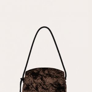 Little Liffner Tassel Clutch Brown Velvet