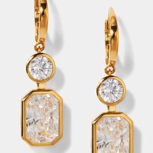 Nadri BROOKLYN EM CZ DROP LEVERBACK EARRINGS
