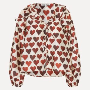 Stine Goya Multi Ruffle Raglan Top - Hearts