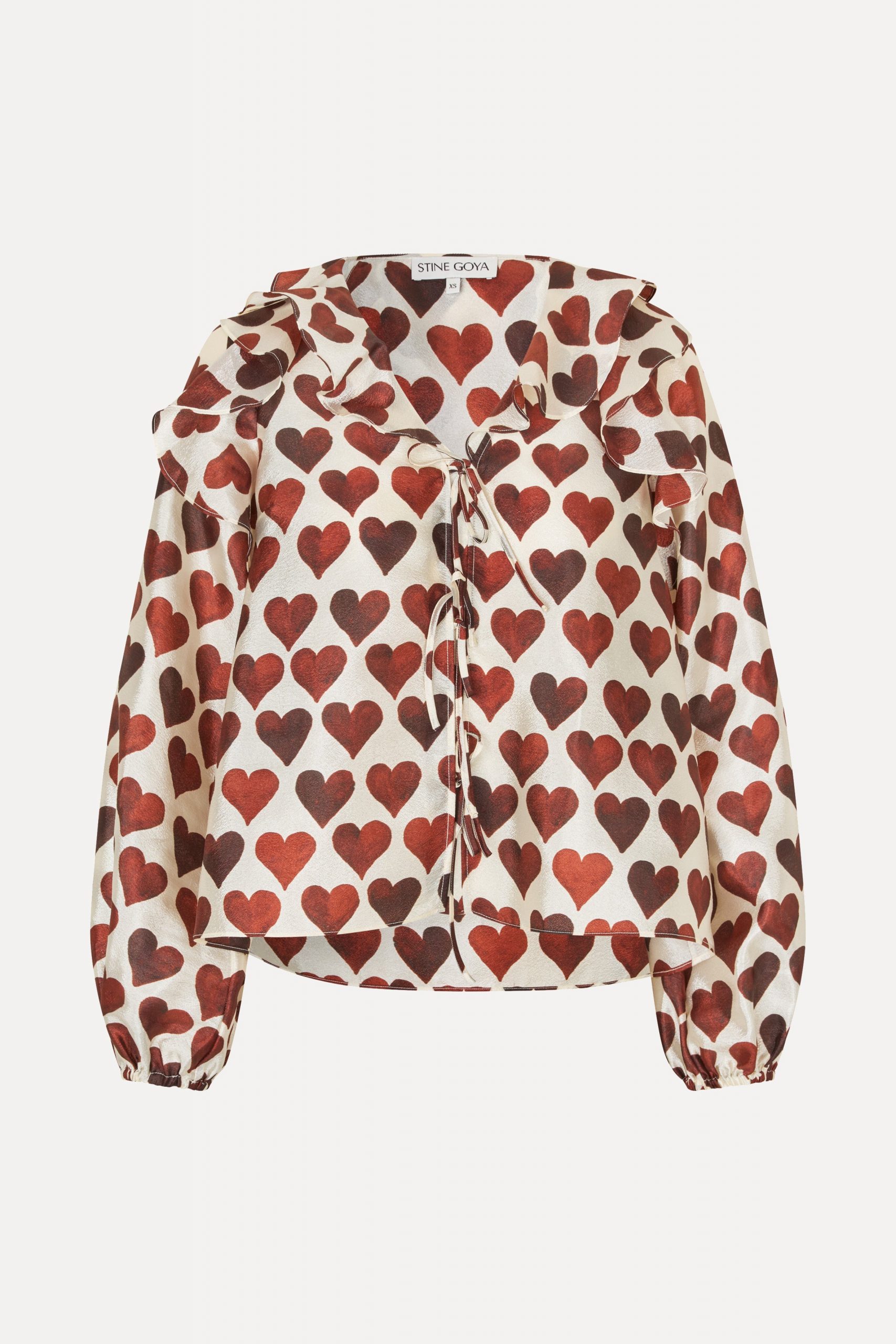 Stine Goya Multi Ruffle Raglan Top - Hearts