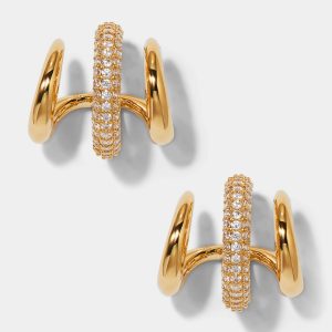 Nadri ALMA ILLUSION C HOOP EARRINGS