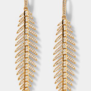 Nadri PALM SPRINGS FEATHER LEVERBACK EARRINGS