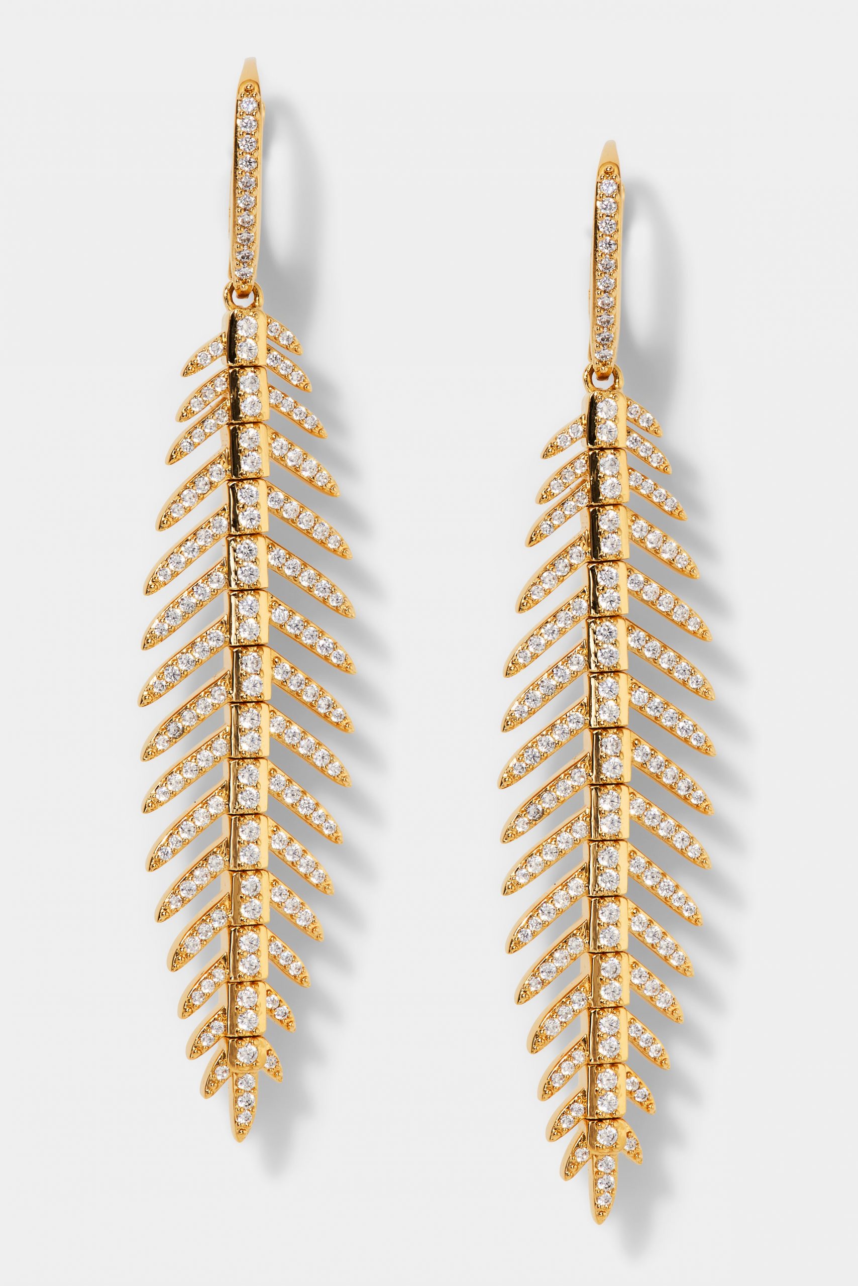 Nadri PALM SPRINGS FEATHER LEVERBACK EARRINGS