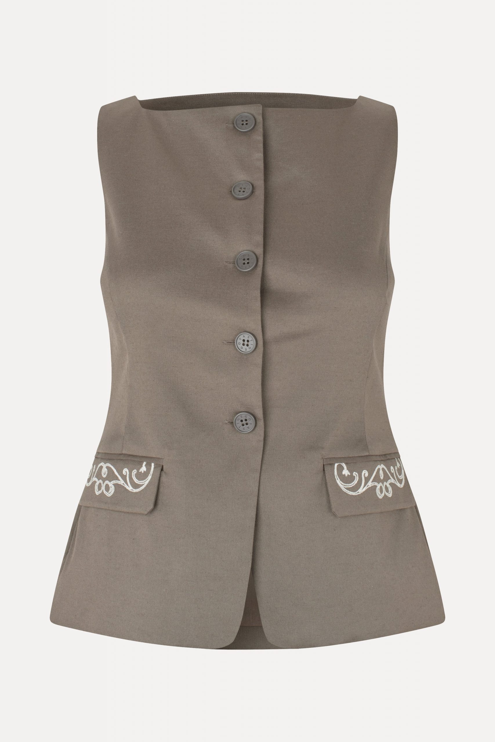 Stine Goya Tailored Tank Vest - Cherries On A Paisley