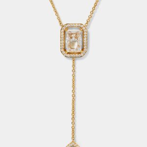 Nadri RADIANT DOUBLE HALO CZ Y NECKLACE