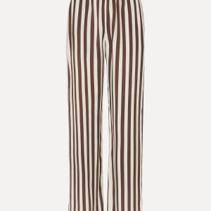 Stine Goya Elasticated Long Pants - Ivory Stripes