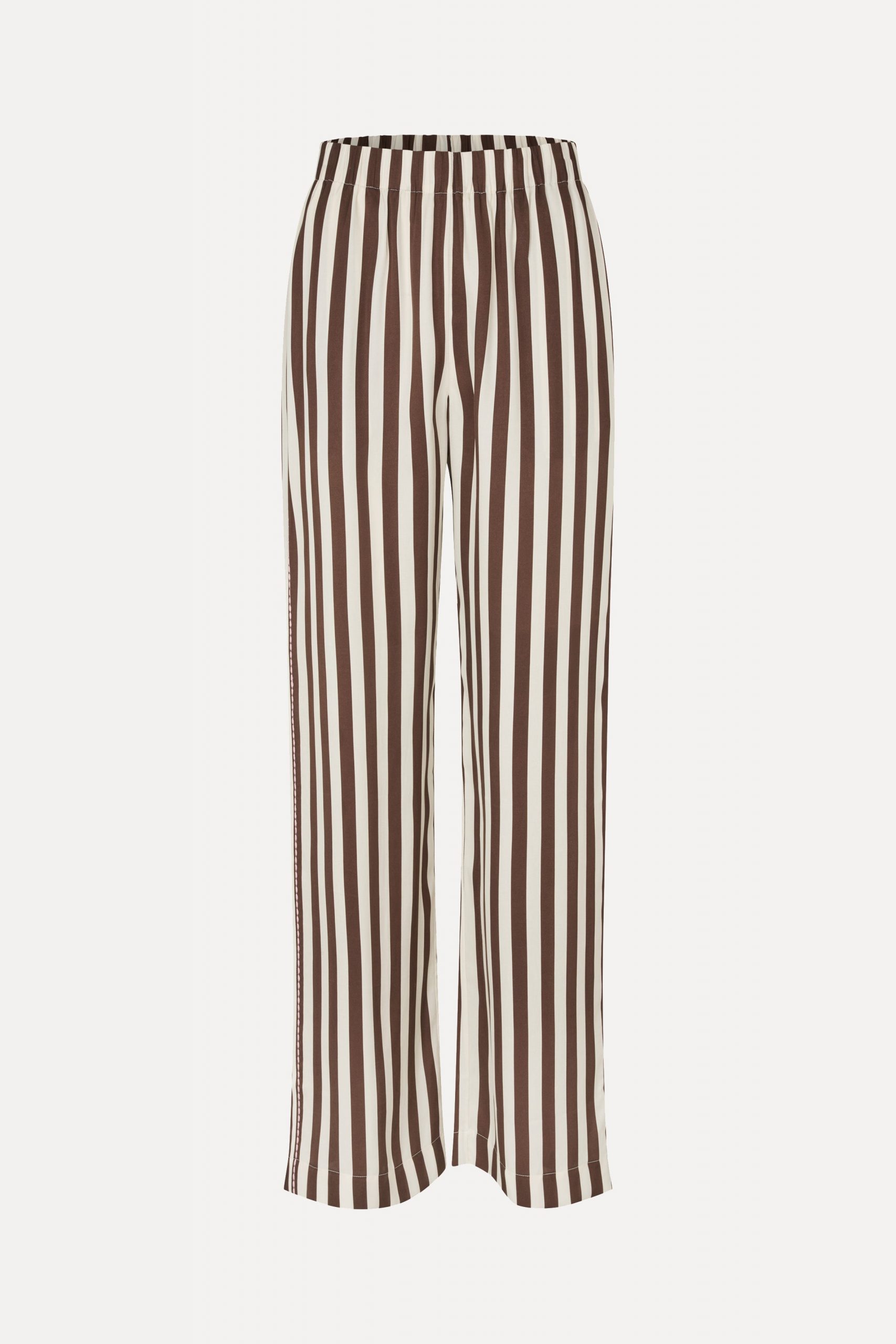 Stine Goya Elasticated Long Pants - Ivory Stripes