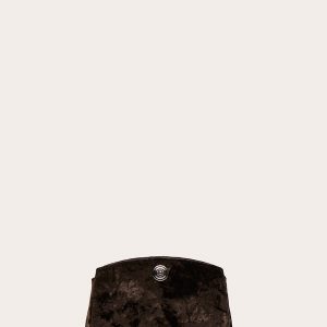 Little Liffner Pushlock Clutch Brown Velvet