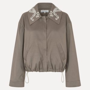Stine Goya Blouson Eyelet Bomber - Cherries On A Paisley