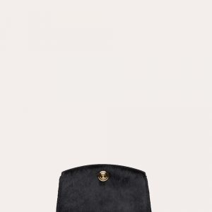 Little Liffner Pushlock Clutch Black Hair Calf