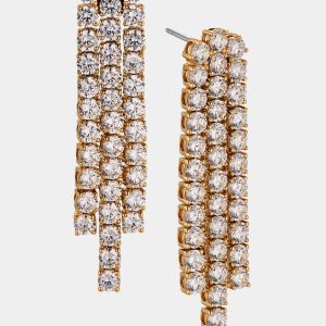 Nadri PERFECT TENNIS SLIM CHANDELIER EARRINGS