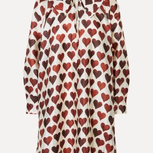 Stine Goya Collared Voluminous Dress - Hearts