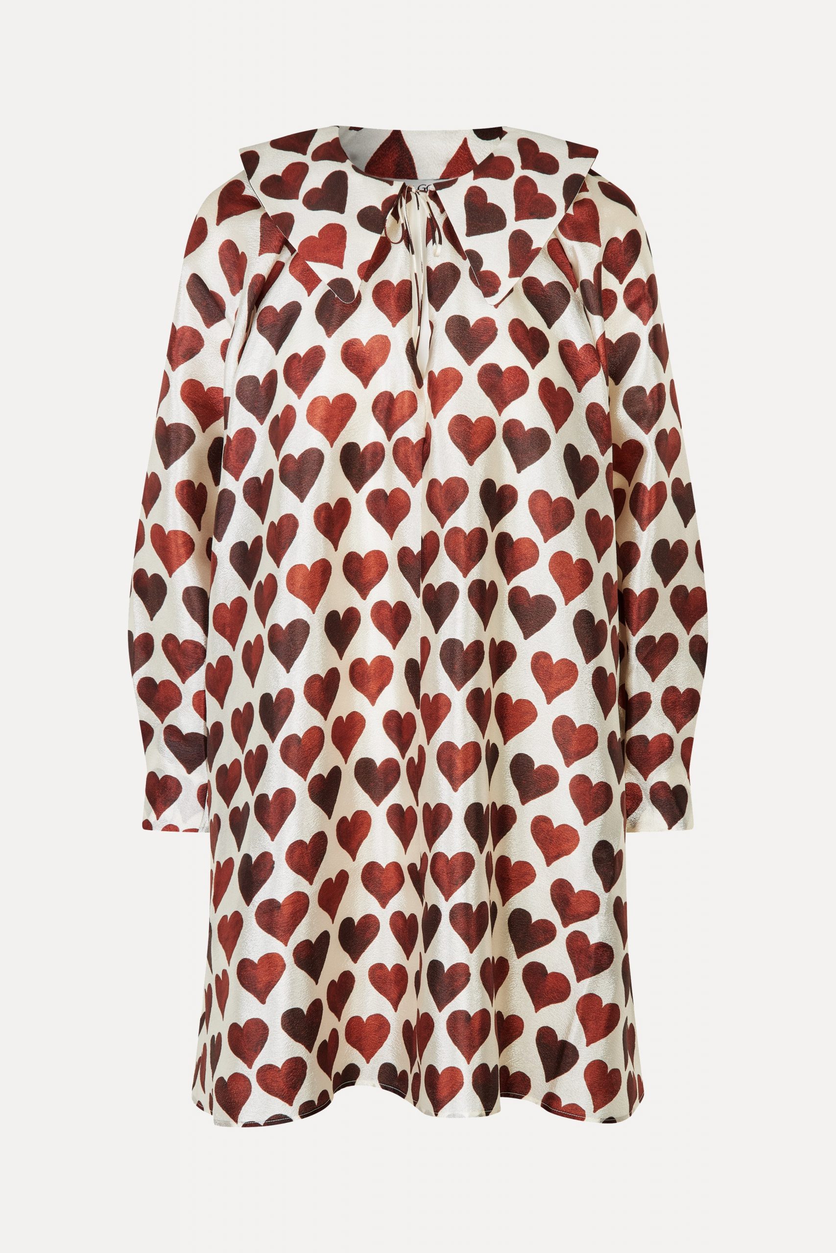 Stine Goya Collared Voluminous Dress - Hearts